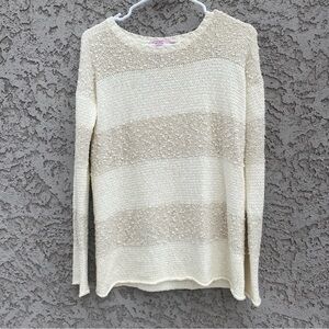 CALYPSO ST BARTH Striped Crewneck Long Sleeve Sweater